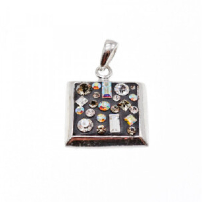 925 Sterling Silver Enamel & CZ Exclusive Pendant