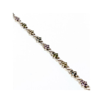 925 STERLING SILVER MULTI GEMSTONES BRACELET