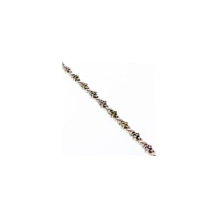 925 STERLING SILVER MULTI GEMSTONES BRACELET