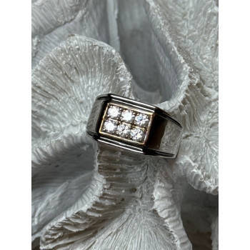 925 STERLING SILVER CZ MEN'S RING SIZE 9.5