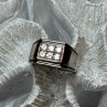 925 Sterling Silver CZ Men'S Ring Size 9.5
