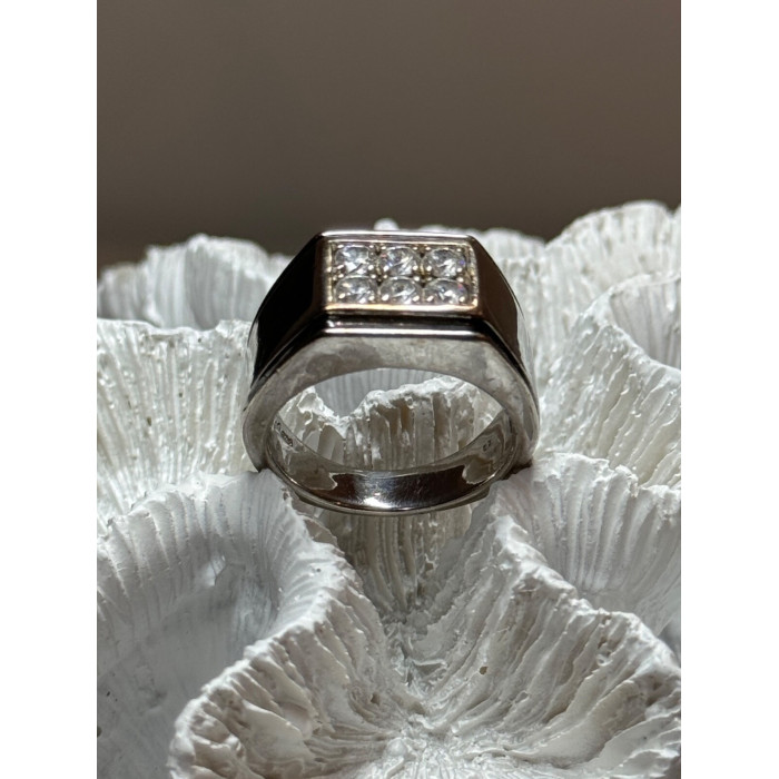 925 STERLING SILVER CZ MEN'S RING SIZE 9.5