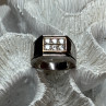 925 Sterling Silver CZ Men'S Ring Size 9.5