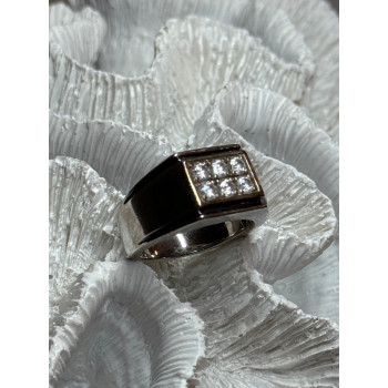 925 STERLING SILVER CZ MEN'S RING SIZE 9.5