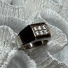 925 Sterling Silver CZ Men'S Ring Size 9.5