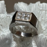 925 Sterling Silver CZ Men'S Ring Size 9.5
