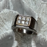 925 Sterling Silver CZ Men'S Ring Size 9.5