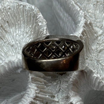 925 Sterling Silver CZ Men'S Ring Size 9.5