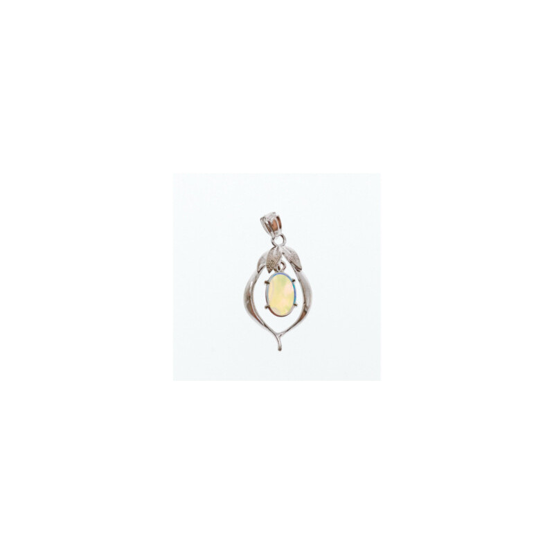 925 Sterling Silver Opal Pendant