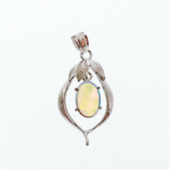 925 Sterling Silver Opal Pendant
