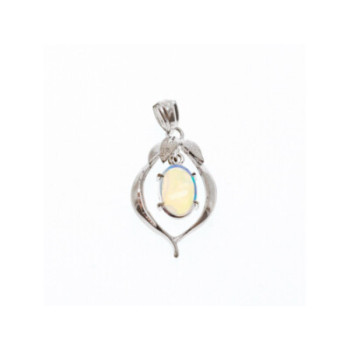 925 Sterling Silver Opal Pendant