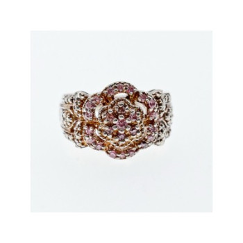 925 Sterling Silver Morganite Ring Size 10.25