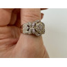925 Sterling Silver Morganite Ring Size 10.25