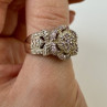 925 Sterling Silver Morganite Ring Size 10.25