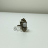 Vintage 925 Sterling Silver Agate, Goshenite & Marcasites Ring Size 5.5