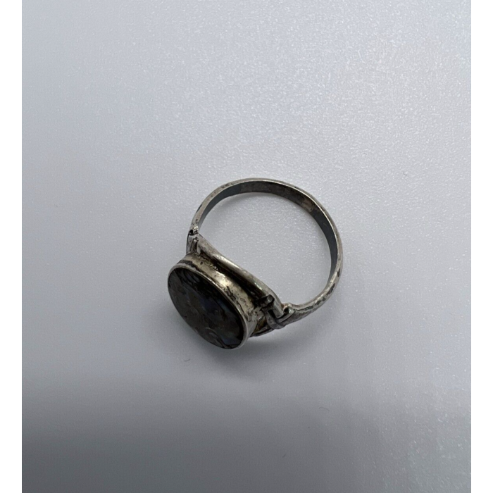 925 Sterling Silver & Abalone Shell Ring Size 4.5