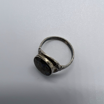 Vintage 925 Sterling Silver & Abalone Shell Ring Size 4.5