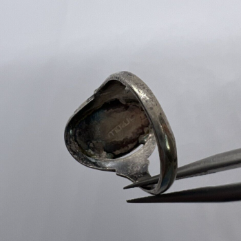 Vintage 925 Sterling Silver & Abalone Shell Ring Size 4.5