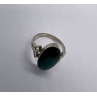925 Sterling Silver & Green Paua Shell Kbn Ring Size 4.5