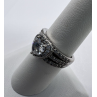 925 Sterling Silver & CZ Heart Ring Size 6