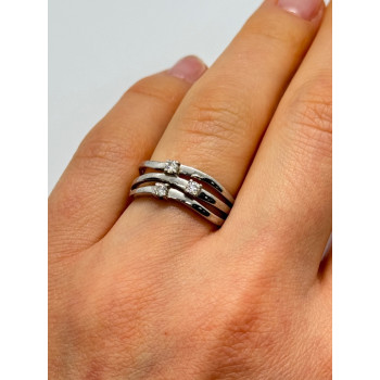 925 Sterling Silver CZ Ring Size 6