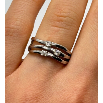 925 Sterling Silver CZ Ring Size 6