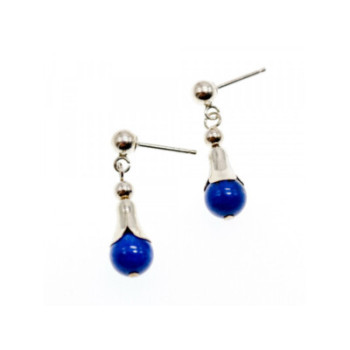 925 Sterling Silver Sodalite Earrings