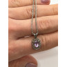 925 Sterling Silver & Amethyst Necklace Pendant