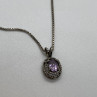 925 Sterling Silver  Amethyst Necklace Pendant