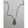 925 Sterling Silver & Amethyst Necklace Pendant