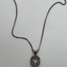 925 Sterling Silver  Amethyst Necklace Pendant