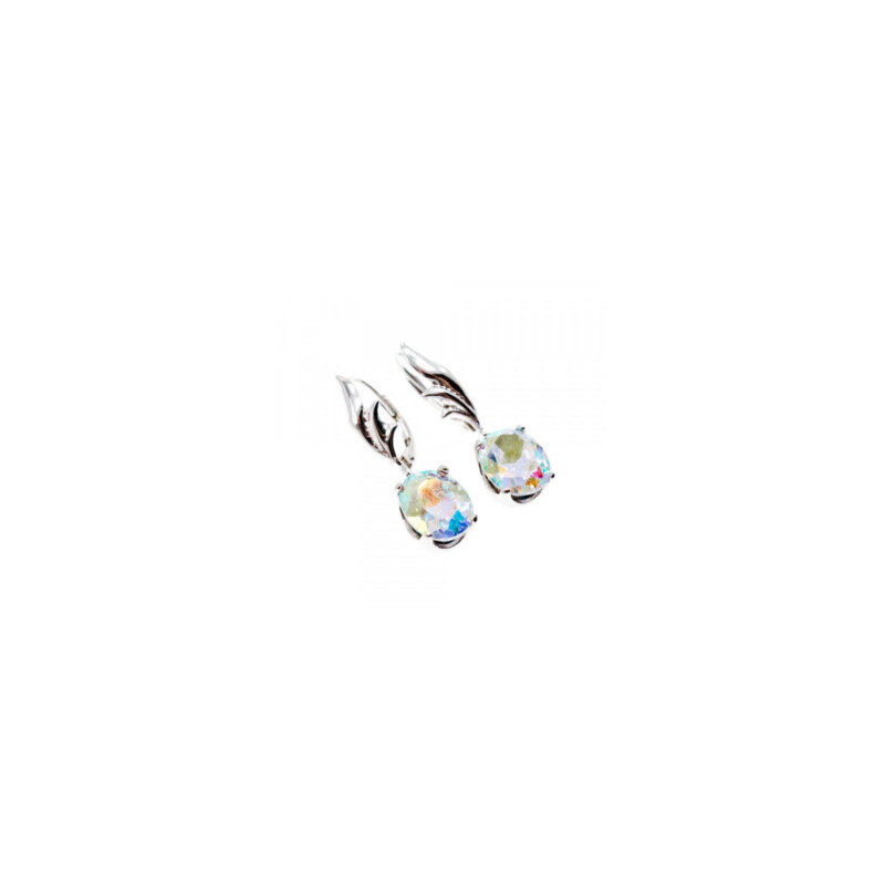 925 Sterling Silver Multicolor CZ Earrings