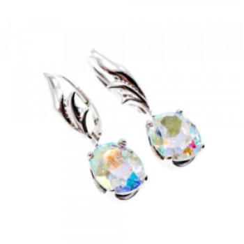 925 Sterling Silver Multicolor CZ Earrings