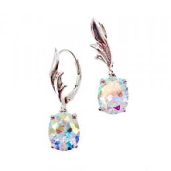 925 Sterling Silver Multicolor CZ Earrings