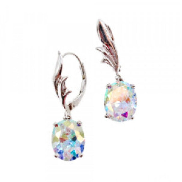 925 Sterling Silver Multicolor CZ Earrings