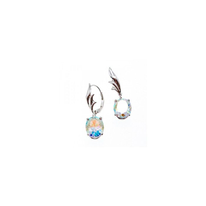 925 Sterling Silver Multicolor CZ Earrings
