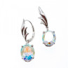 925 Sterling Silver Multicolor CZ Earrings