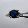 925 Sterling Silver Sapphire & Goshenite Ring – Size 7 Elegant Jewelry