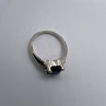 925 Sterling Silver Sapphire & Goshenite Ring – Size 7 Elegant Jewelry