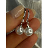 925 Sterling Silver Pearl Earrings Length 1.20 inch
