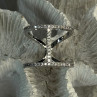 Elegant Design 925 Sterling Silver CZ Ring Size 7 & 8
