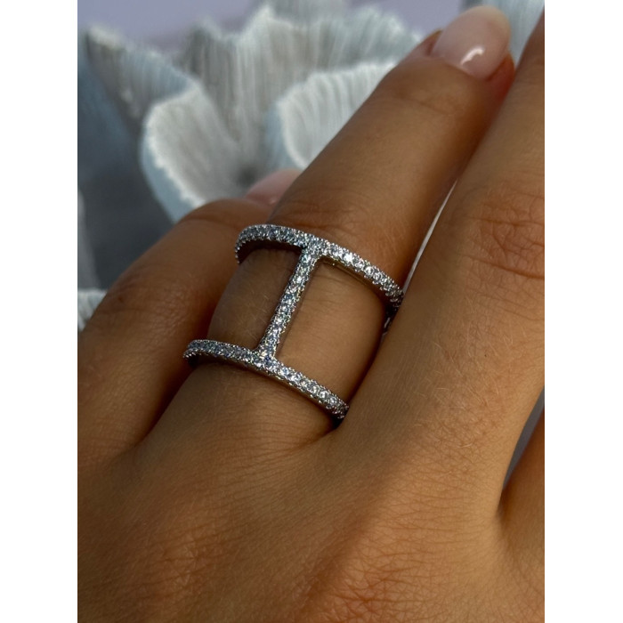 Elegant Design 925 Sterling Silver CZ Ring Size 7 & 8