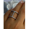 Elegant Design 925 Sterling Silver CZ Ring Size 7 & 8