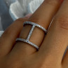 Elegant Design 925 Sterling Silver CZ Ring Size 7 & 8