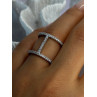 Elegant Design 925 Sterling Silver CZ Ring Size 7 & 8