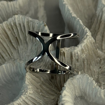 Elegant Design 925 Sterling Silver CZ Ring Size 7 & 8