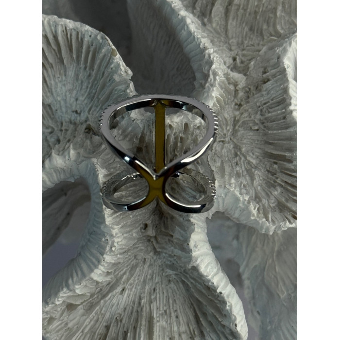 Elegant Design 925 Sterling Silver CZ Ring Size 7 & 8