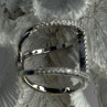 Elegant Design 925 Sterling Silver CZ Ring Size 7 & 8