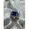 925 Sterling Silver Gainsboro Sapphire Men's Ring Size 9