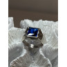925 Sterling Silver Gainsboro Sapphire Men's Ring Size 9